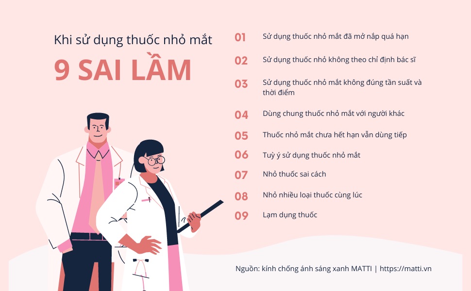 9 sai lầm khi sử dụng thuốc nhỏ mắt